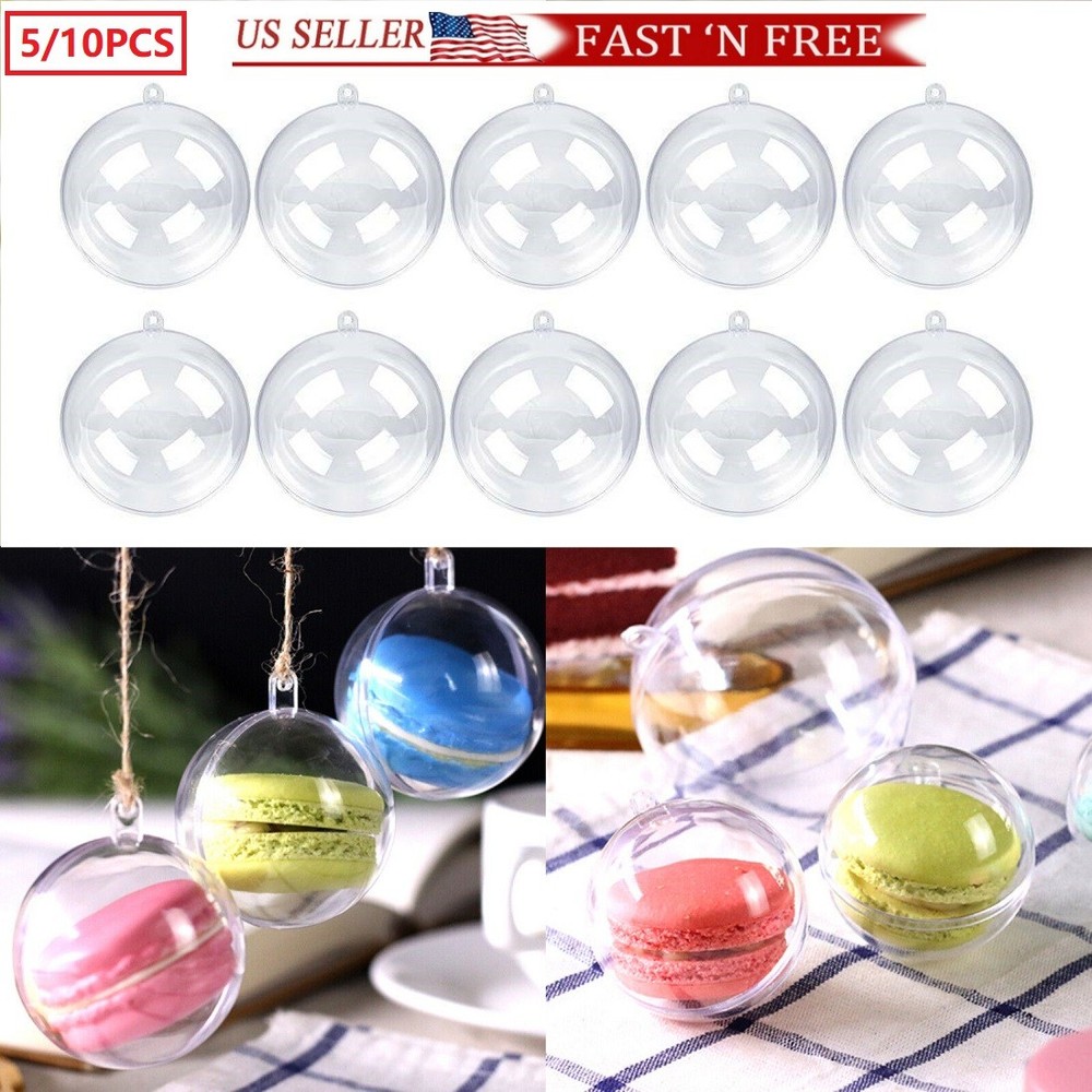 10× Clear Christmas Tree Ball Baubles Xmas Tree Hanging Ornament Home Decoration