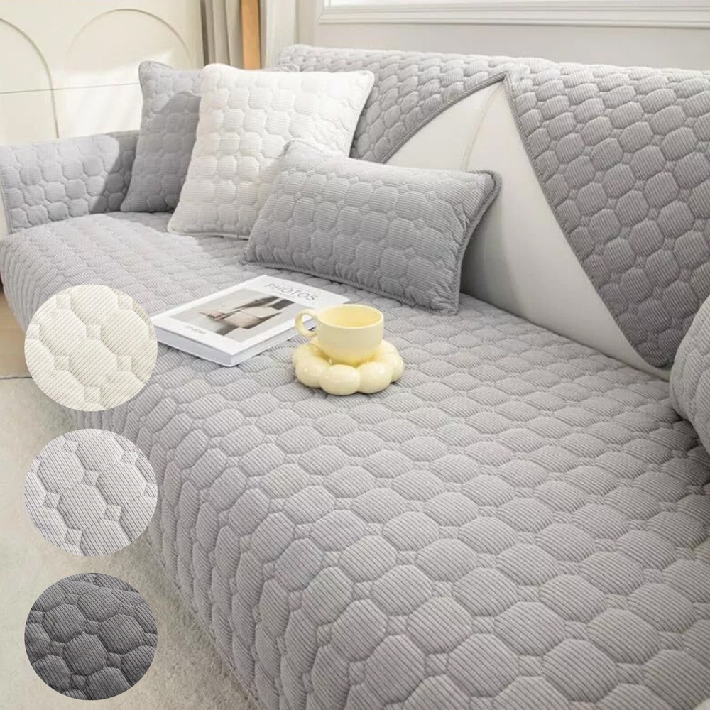 Plush Non-Slip Universal Sofa Cushion Covers for Cozy Comfort and Style