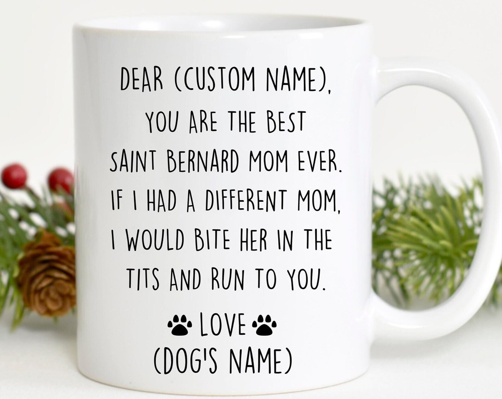 Saint Bernard Mom Birthday Gift St. Bernard Mom Christmas Gift St Bernard Mom Va
