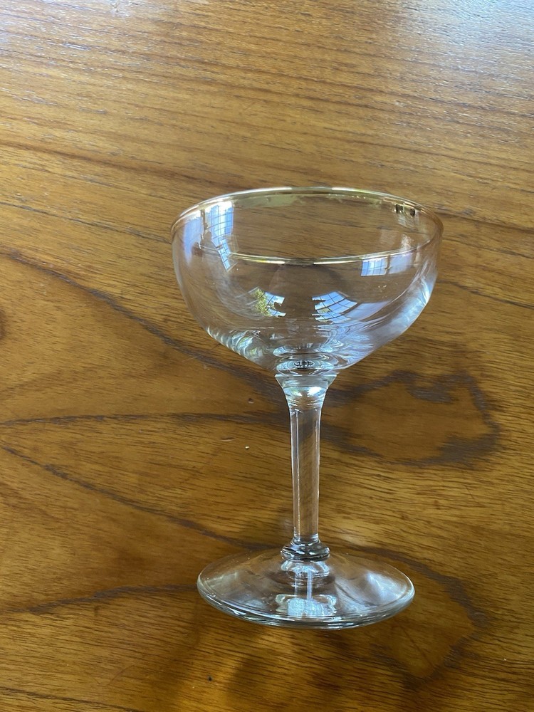 Tiffin Franciscan Sunset Gold Rim Champagne Sherbet Set of 3