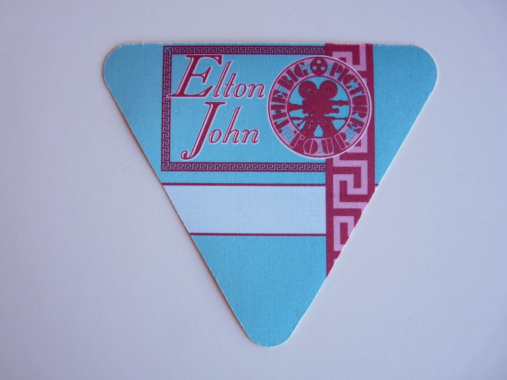 Elton John Big Picture 1998 Concert Tour Blue Backstage Pass D23