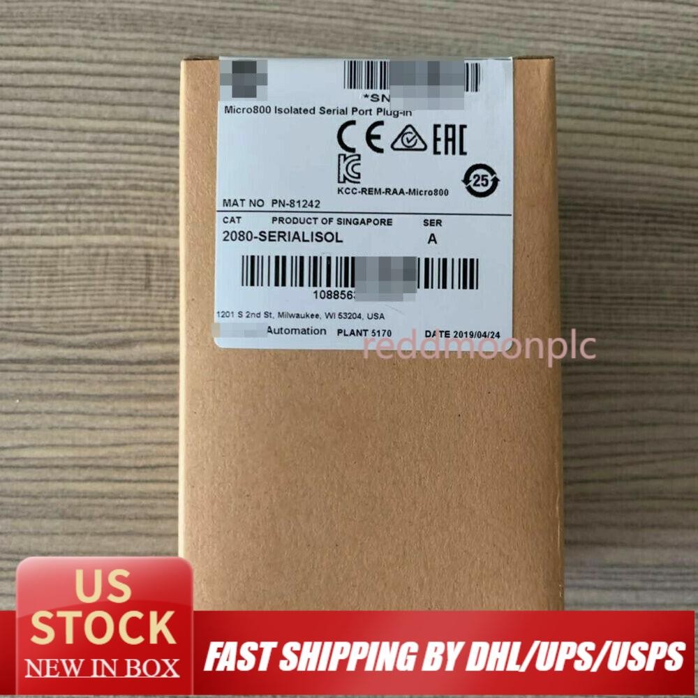 NEW AB 2080-SERIALISOL Micro800 Isolated Serial Port Plug-In  US Free Tax