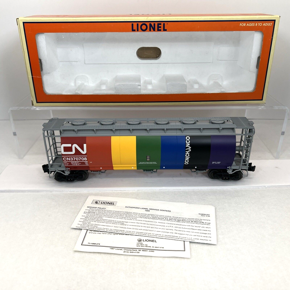 Lionel 6-19345 Canadian National CN Cylindrical Hopper #370708 O Gauge Used