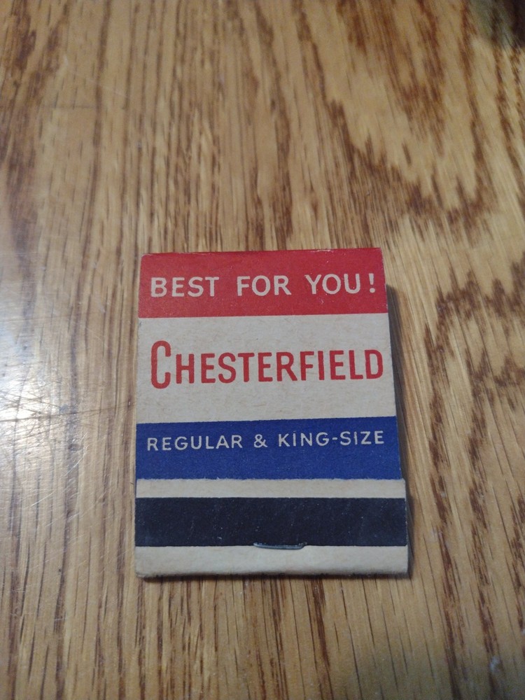 Unstruck Chesterfield Matchbook Regular & King Size MB217 Vintage