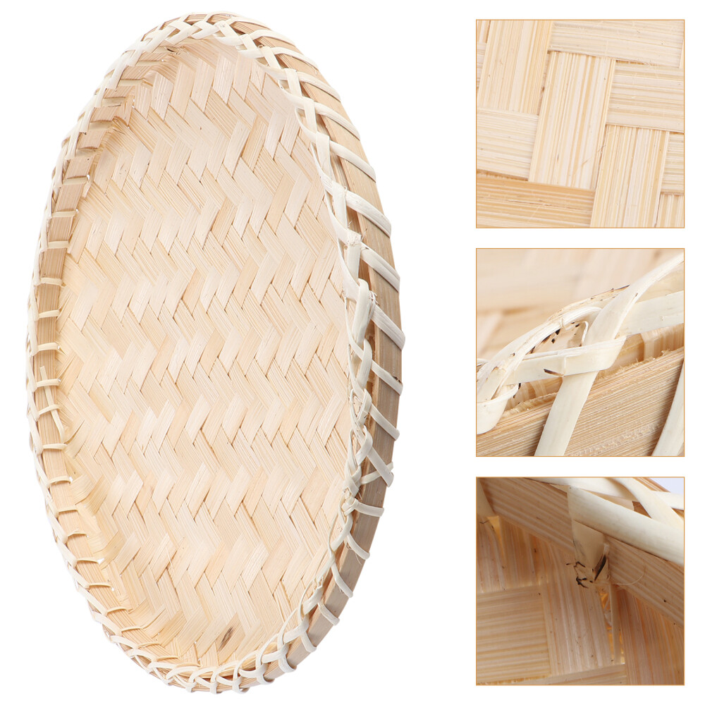 Home Dustpan Sundries Organizer Storage Basket Bread Wicker