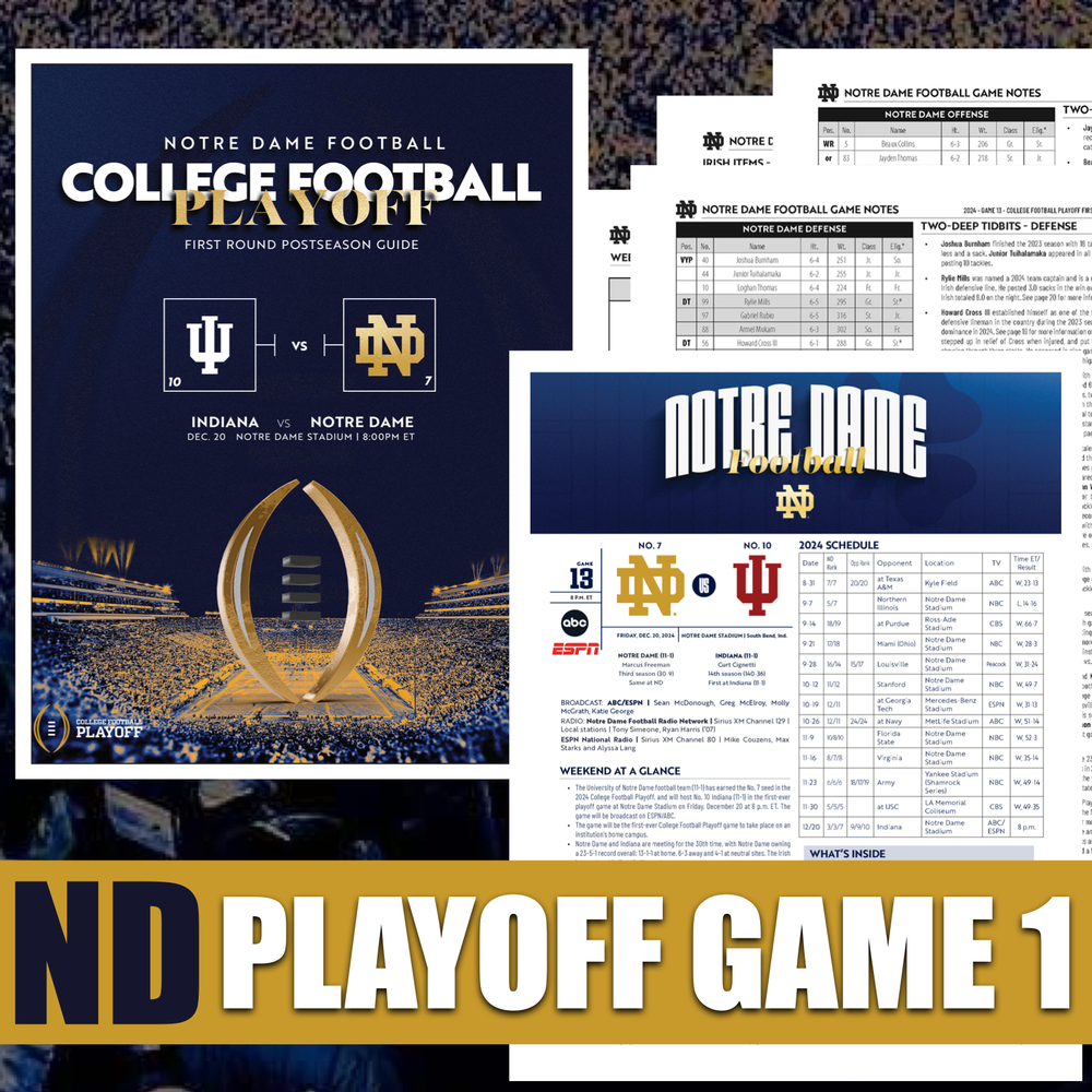 Notre Dame - College Football Playoff - Program Media Game Notes - Dec 20, 2024