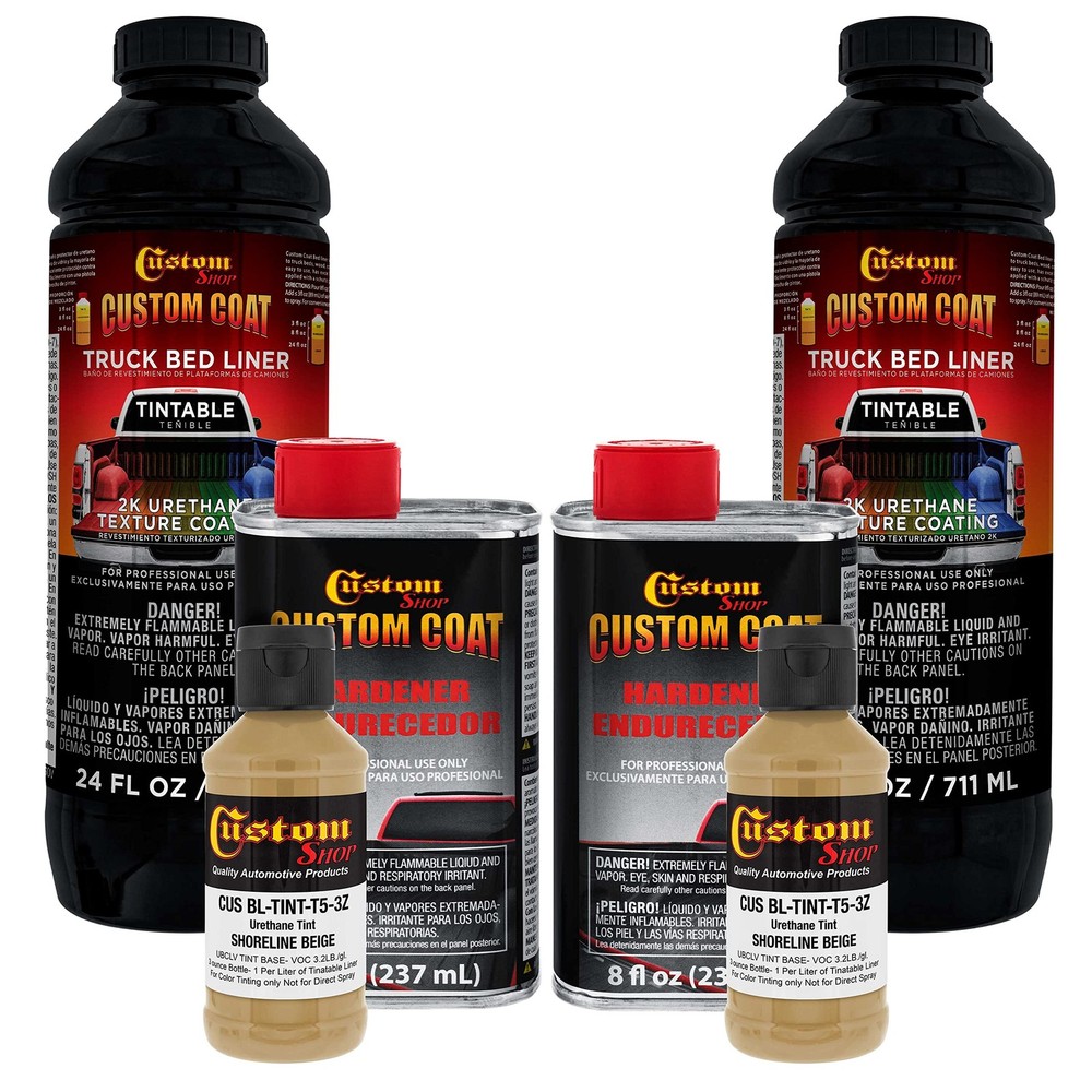 Shoreline Beige 2 Quart Urethane Truck Bed Liner Kit Easy Application