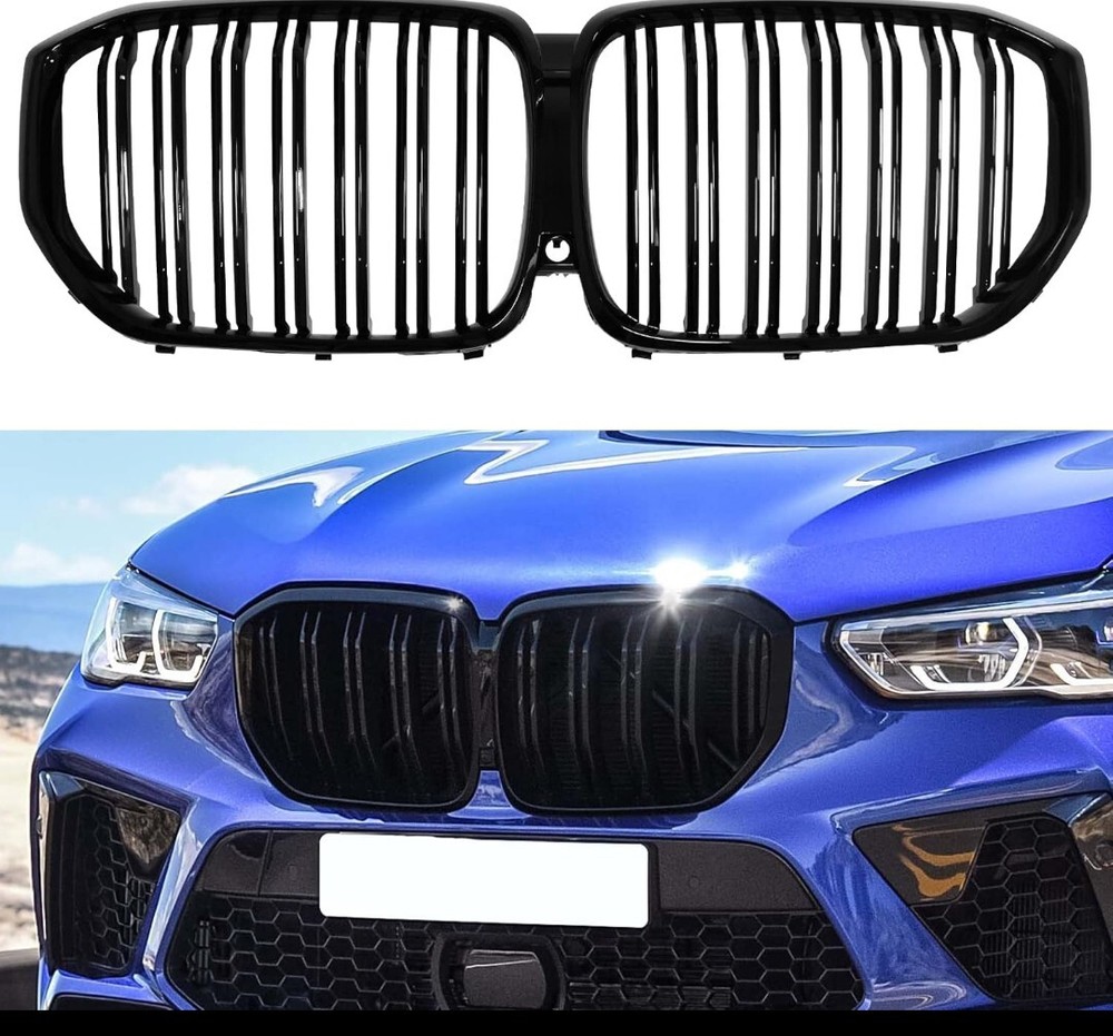 Front Kidney Grille For BMW X5 G05 2019-2022 2023 Gloss Black M-Performance