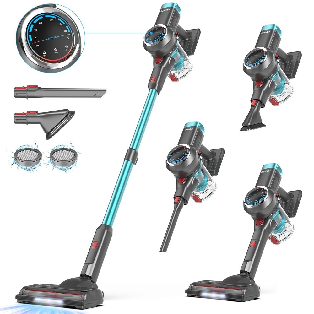 Cordless Vacuum Cleaner, 550W/45Kpa/60Mins Vacuum Cleaners for Home, Self-sta...