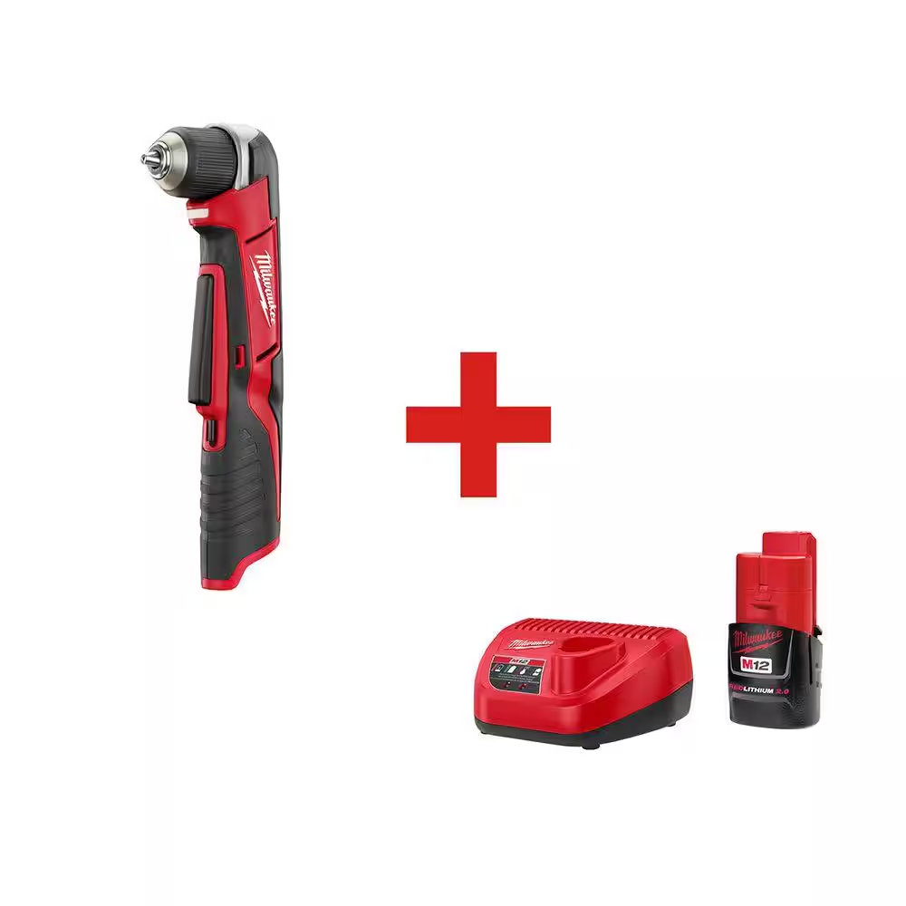 M12 12V Lithium-Ion 3/8 In. Cordless Right Angle Drill (Tool-Only) with Free M12