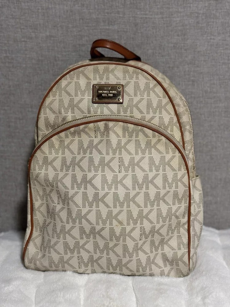 Michael Kors Monogram Jet Set Travel Backpack Black