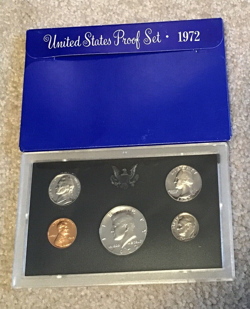 1972 Proof Set U.S. Mint Original Government Packaging Collectible~Excellent