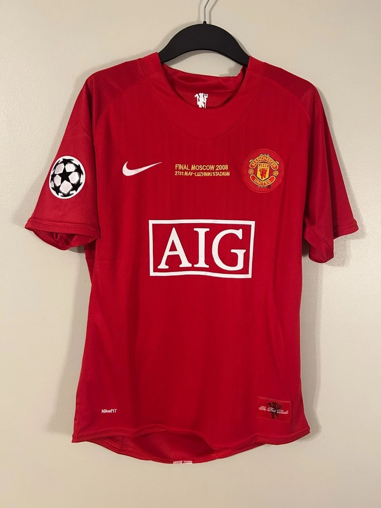 Manchester United Ronaldo #7 2007/08 Nike Home Jersey Football Shirt  Size  L