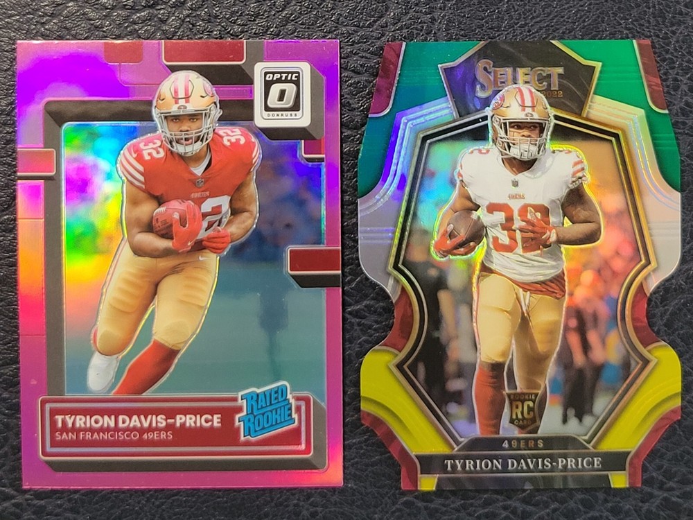 Tyrion Davis-Price 2022 Optic Pink 226 & Select Premier 187 Green-Yellow RC