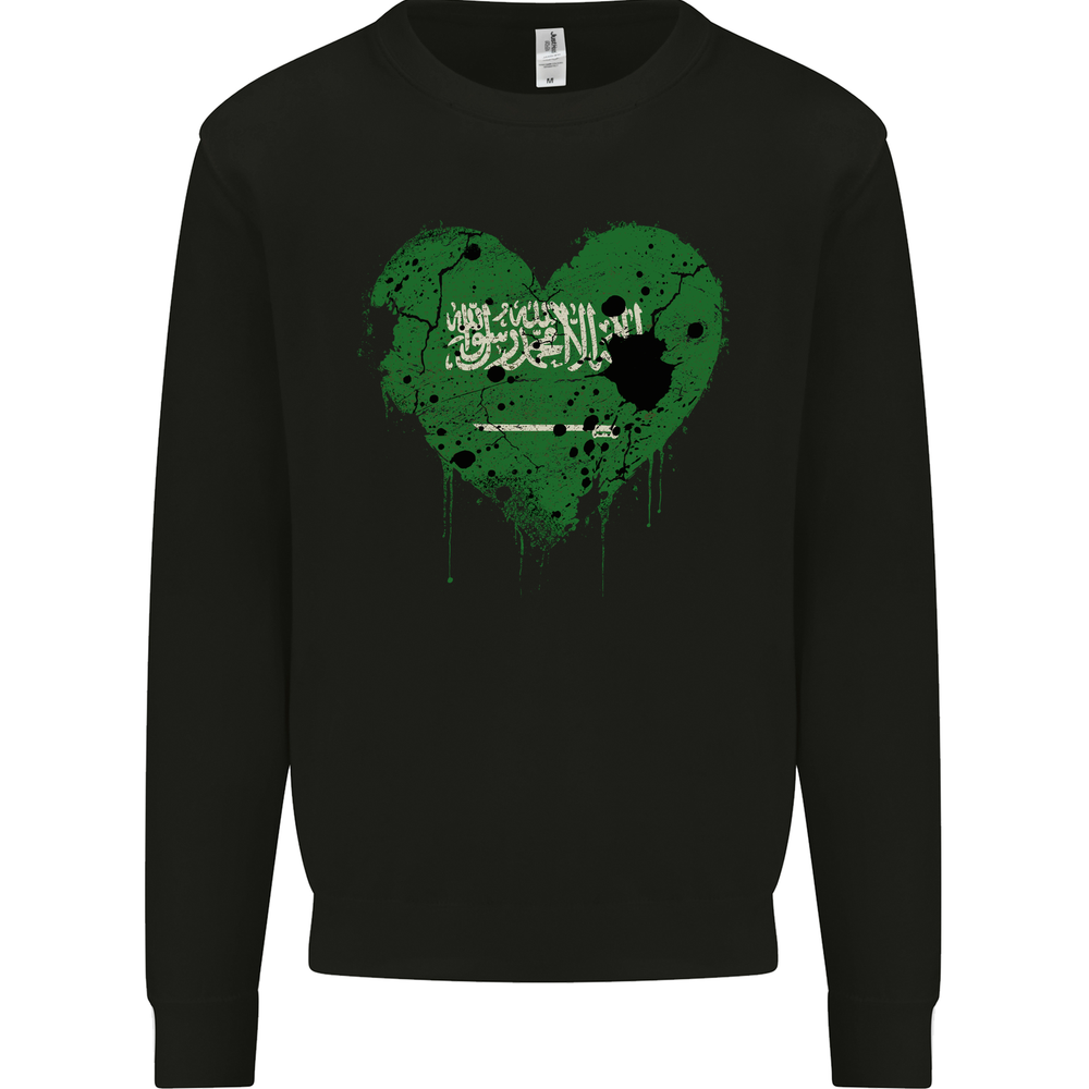 Saudi Arabia Flag Football Fan Arabian Day Mens Sweatshirt