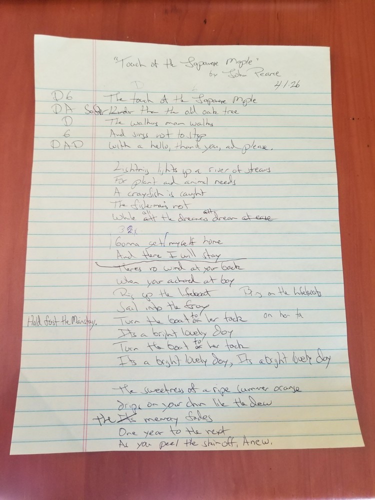 Artists Handwritten lyrics 