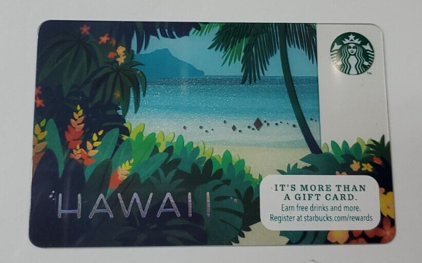 Starbucks gift card 2014 Hawaii Diamond Head Hologram #6099-image