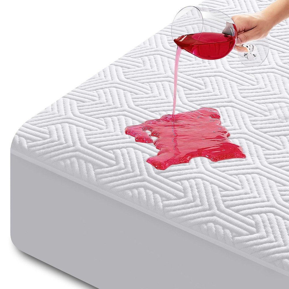 Full Size Waterproof Mattress Protector - Bamboo-Viscose Cooling Mattress Pad...