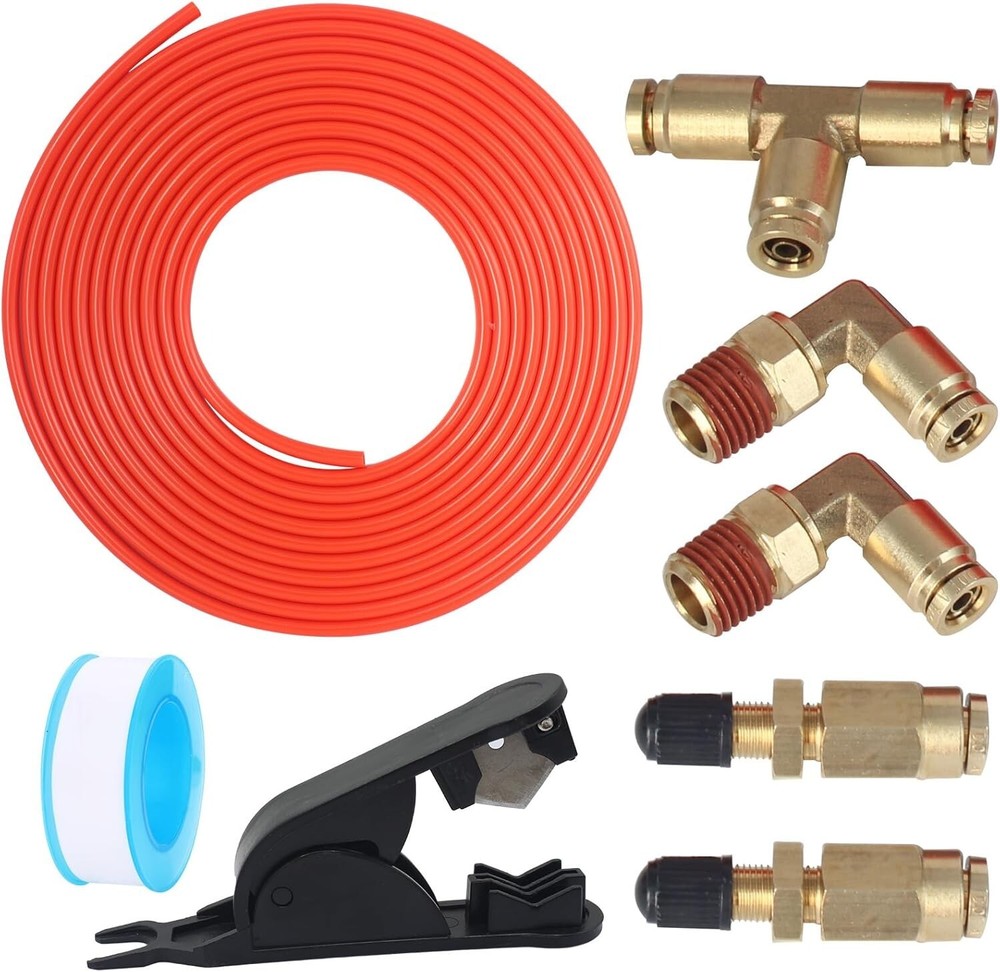 Air Line Service Kit for Air Spring Bag Suspension with Fittings 20 FT PU Hose