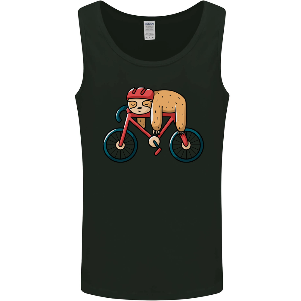 Cycling Vest Tank Top for Men with Sleeping Sloth Design