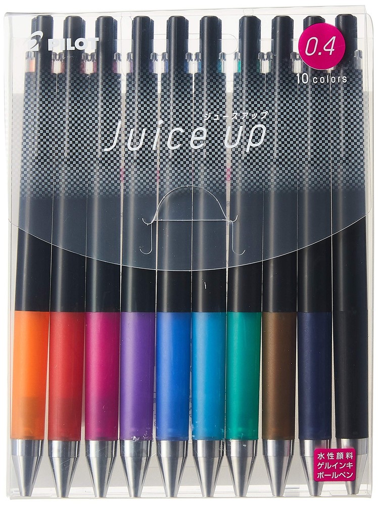 Pilot Knock Gel Ink Extra Fine Ballpoint Pen, Juice Up 04, 10 Color Assorted ...