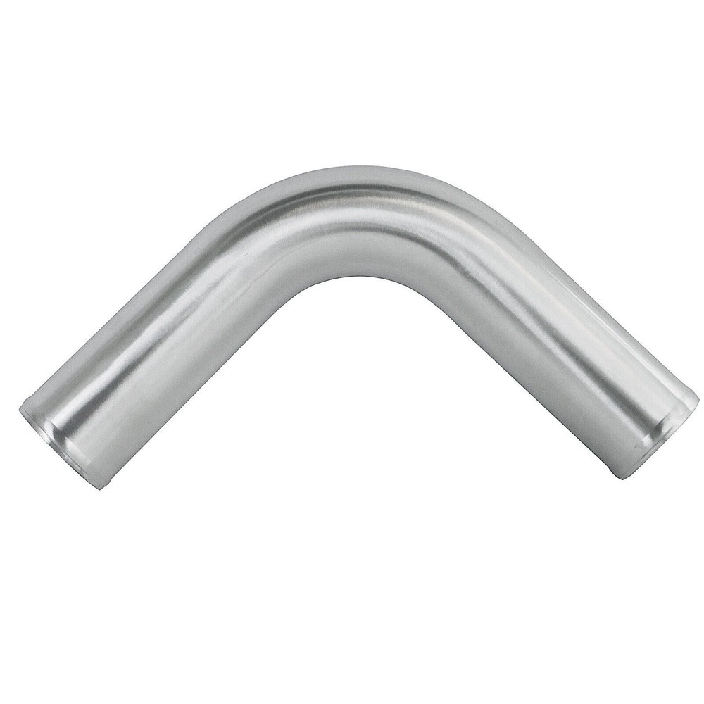 2.52IN Intercooler Pipe Air Intake Hose Aluminum Alloy Tube Silver 24 inch