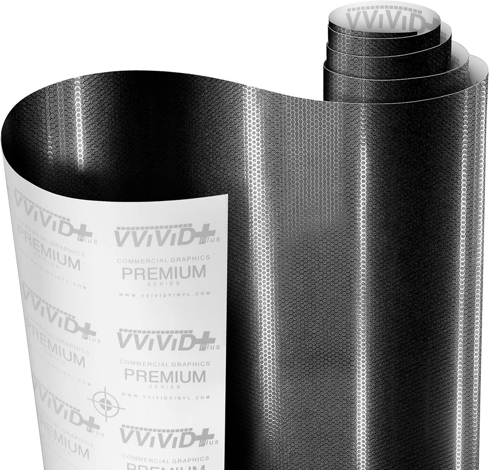 VViViD+ Honeycomb Matte Black Car Wrap Vinyl 1ft x 5ft Small Pattern