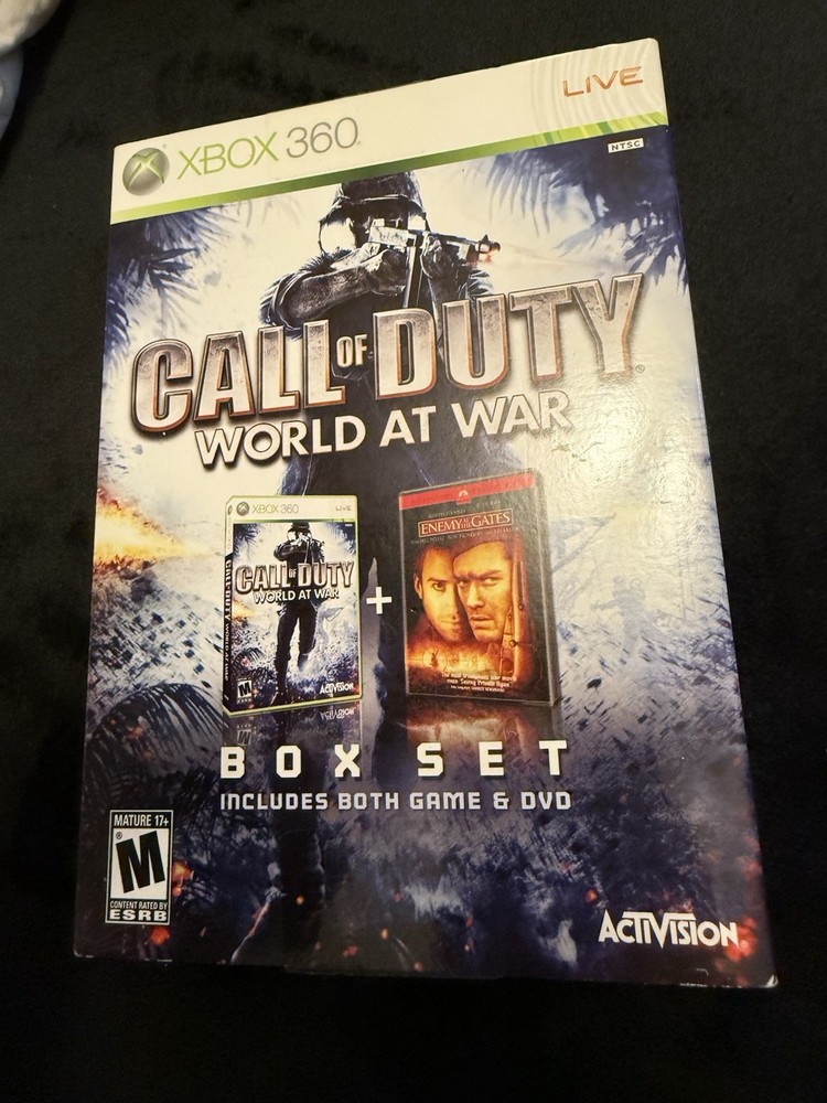 Call Of Duty World At War DVD Box Set Xbox 360