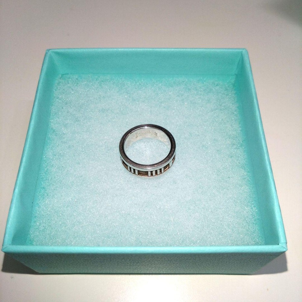 Tiffany & Co. Atlas Ring 1995 925 Silver US4.5 - Cleaned & Good Condition