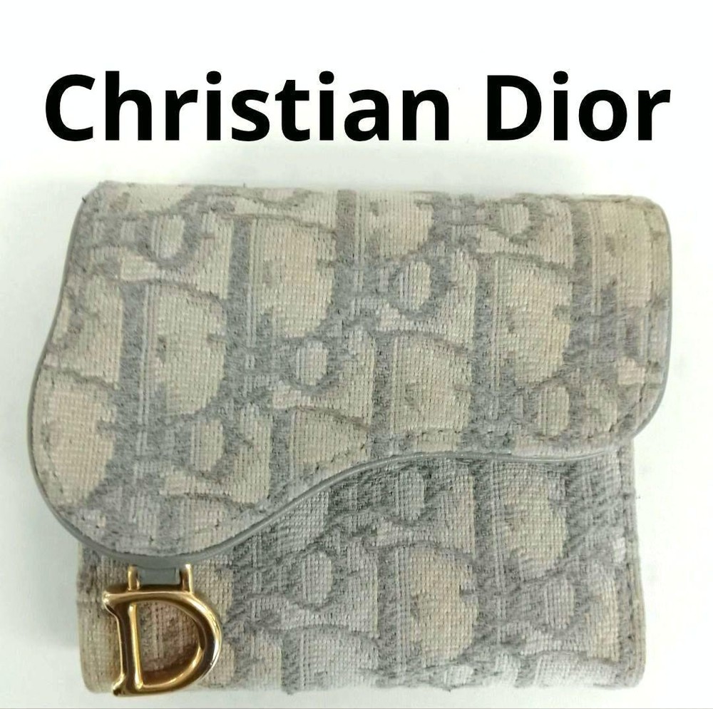 Dior Saddle Compact Wallet in Ana15 Leather Pre-Owned Luxury Fashion