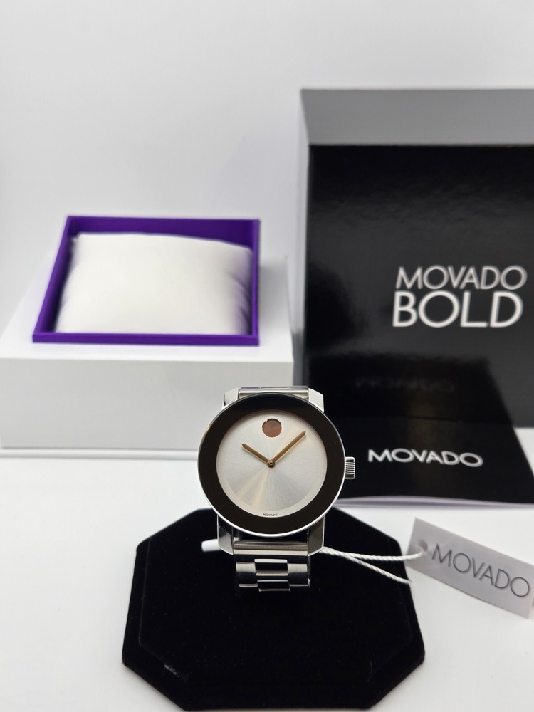 Movado Women's Bold Silver Dial Stainless Steel Watch - 3600084 ($650 MSRP)