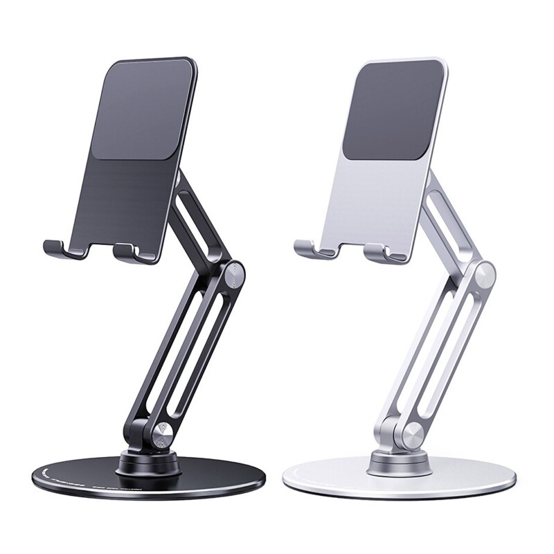 360° Adjustable Long Arm Tablet & Phone Stand Holder with Riser Bracket
