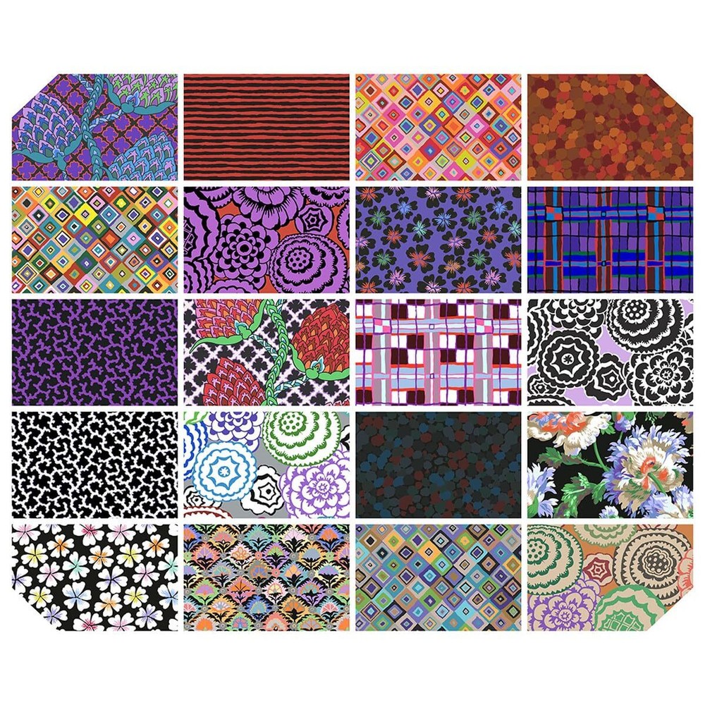 Fat Quarter Bundle - Kaffe Fassett Collective February 2024 Dark Florals Free...