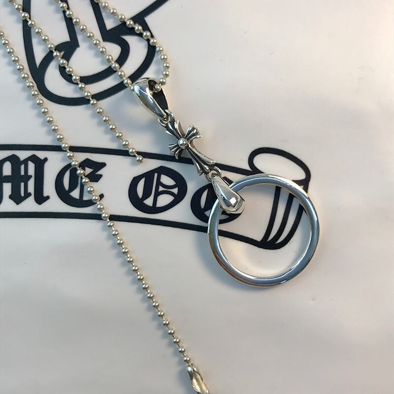 Chrome hearts sterling silver Long cross pendant can hang glasses necklace