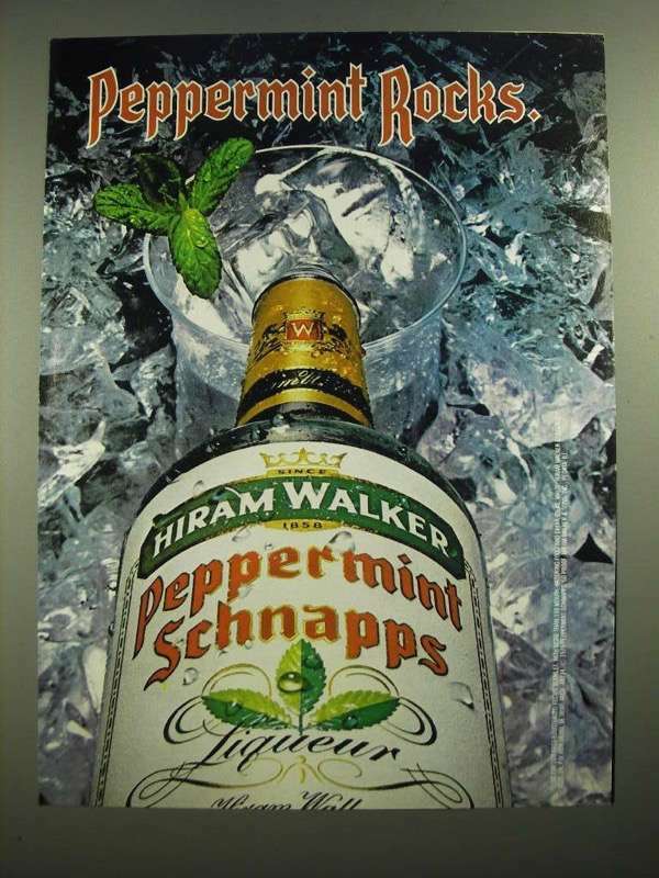 1979 Hiram Walker Peppermint Schnapps Ad - Peppermint Rocks