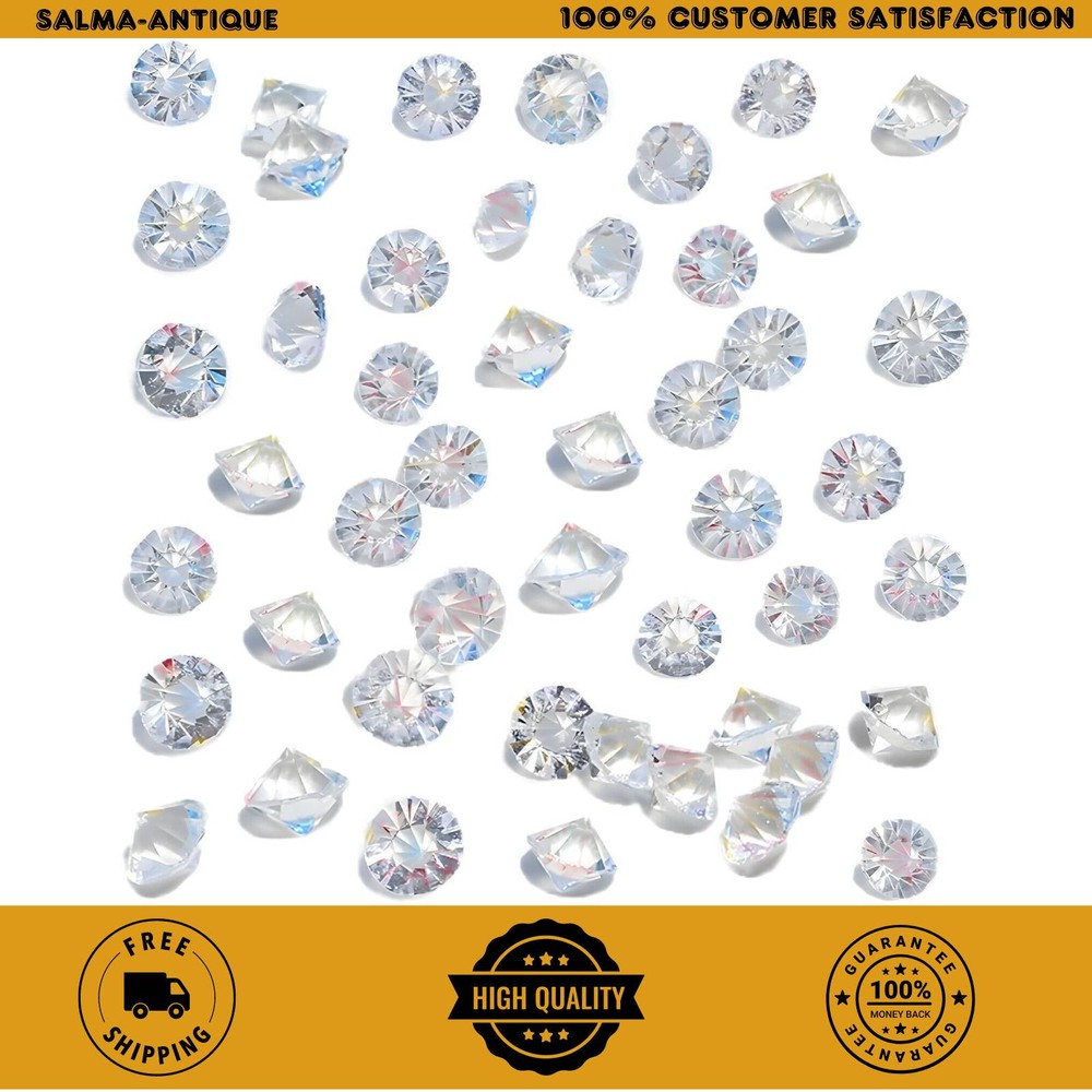 Clear Glass Diamonds 500PCS Crystal Gems Pirate Treasure 10Mm Fake Diamond