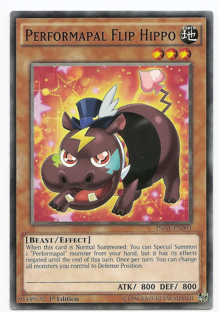 Performapal Flip Hippo INOV-EN003 1st Edition Common Yu-Gi-Oh Card New