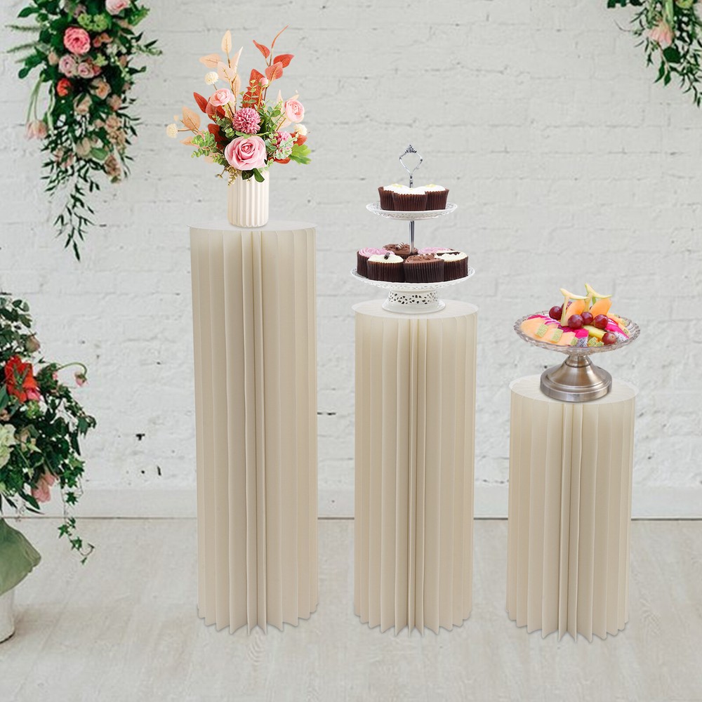 3 PCs Wedding Flower Stand Party Decoration Dessert Table Cylinder Display Rack