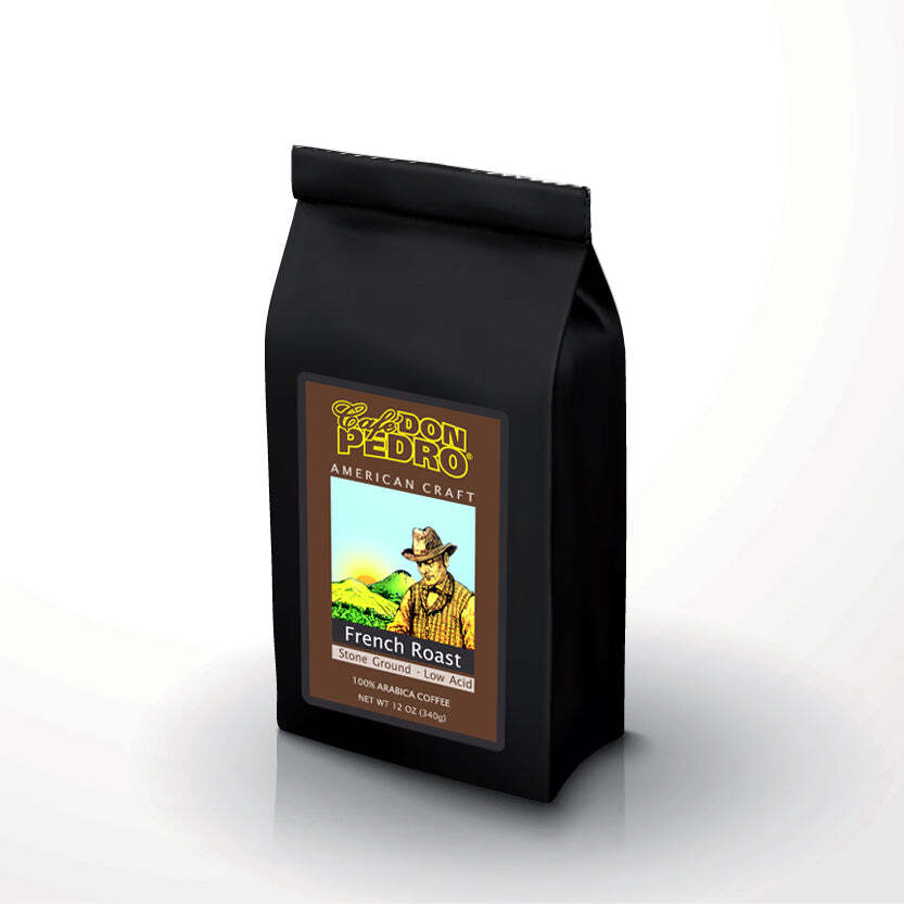 Cafe Don Pedro French Roast Ground Low-Acid Coffee, 12 oz