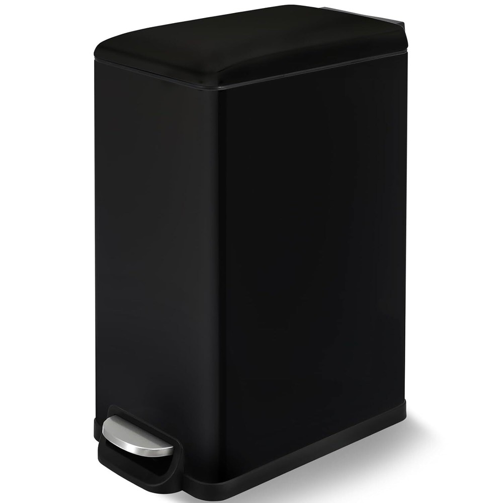 13.2 Gal Slim Kitchen Trash Can with Lid, 50L Large Stainless Steel Garbage Can