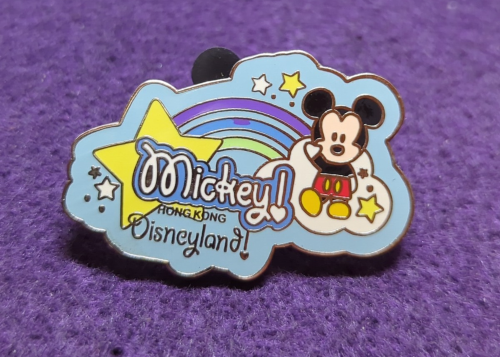 Disneyland Hong Kong Mickey Mouse Rainbow Pin 41335 Cute Characters