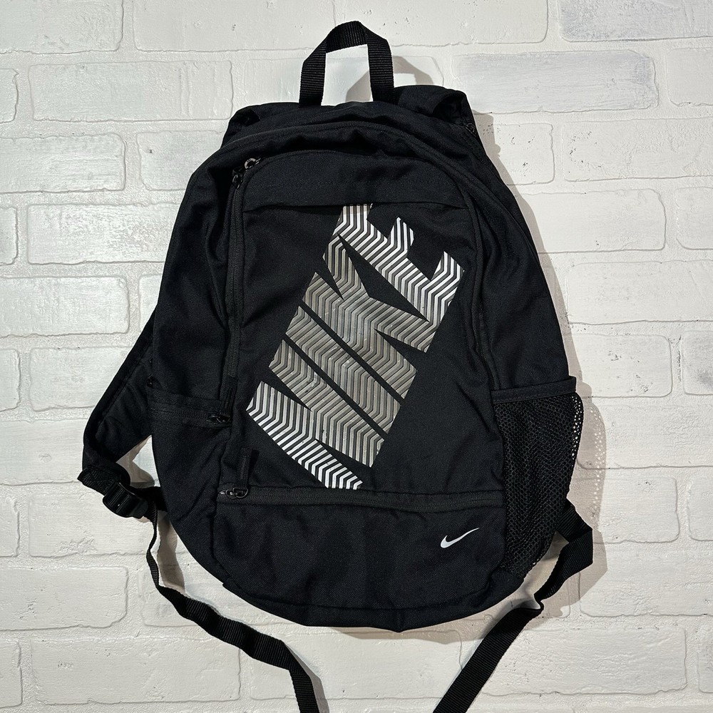 Nike Black Backpack Logo Spellout Vintage Y2K 90s *Read