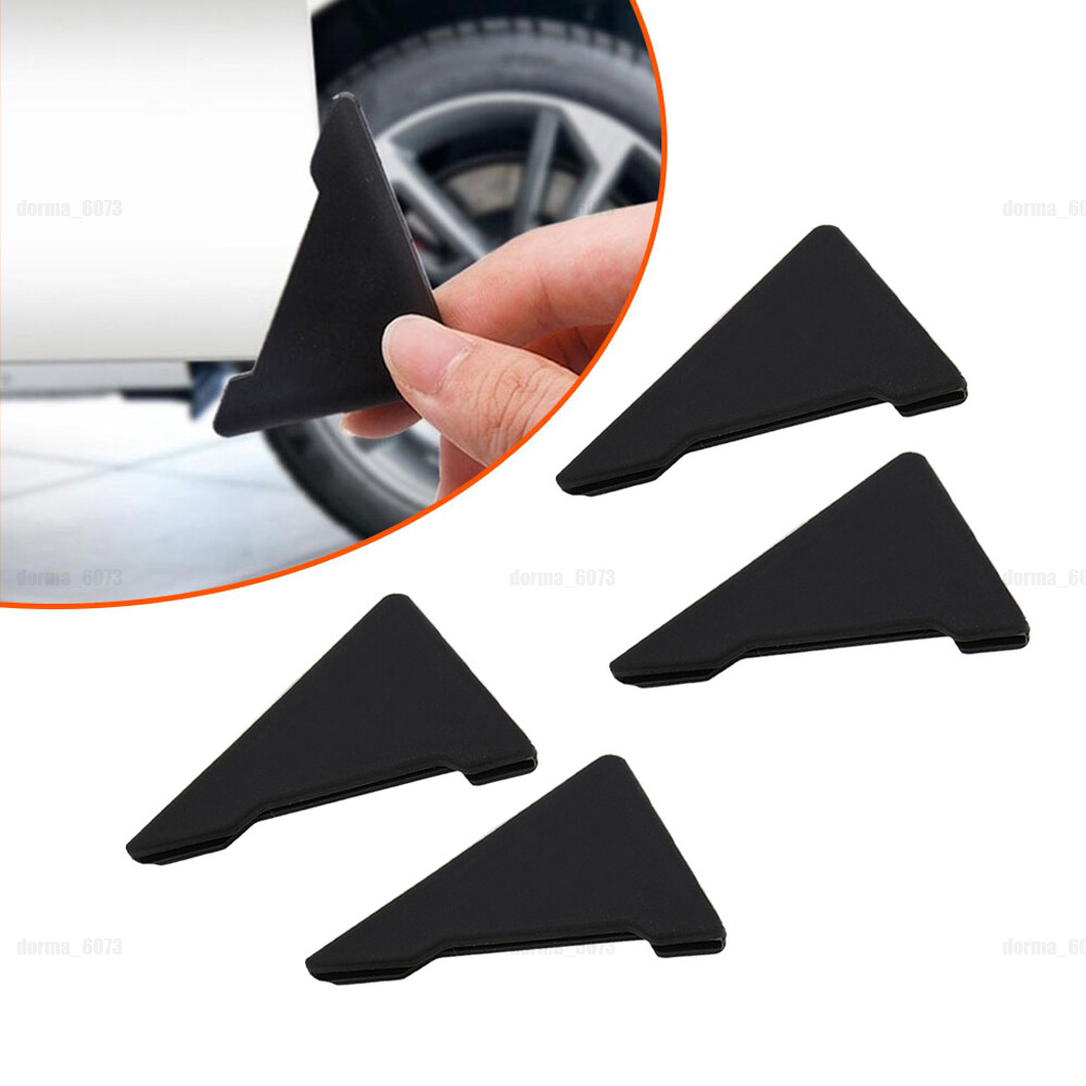 4× Car Door 90° Angle Corner Covers Anti-Scratch Protector Car Accessories Black