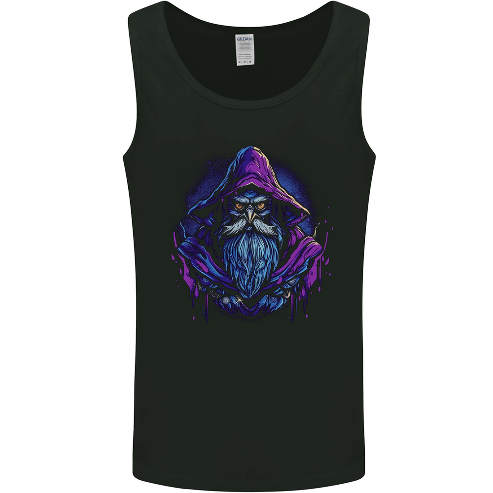 A Fantasy Wizard Owl Mens Vest Tank Top