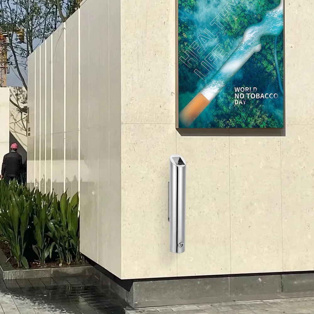 Wall Mounted Trash Can, Indoor/Outdoor Waste Comtainer, Large Capacity Trash Bin