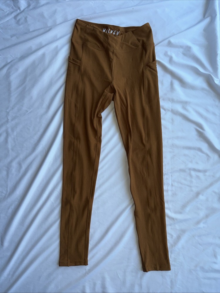 NWOT Wolven Women's Leggings Size Small Tumeric