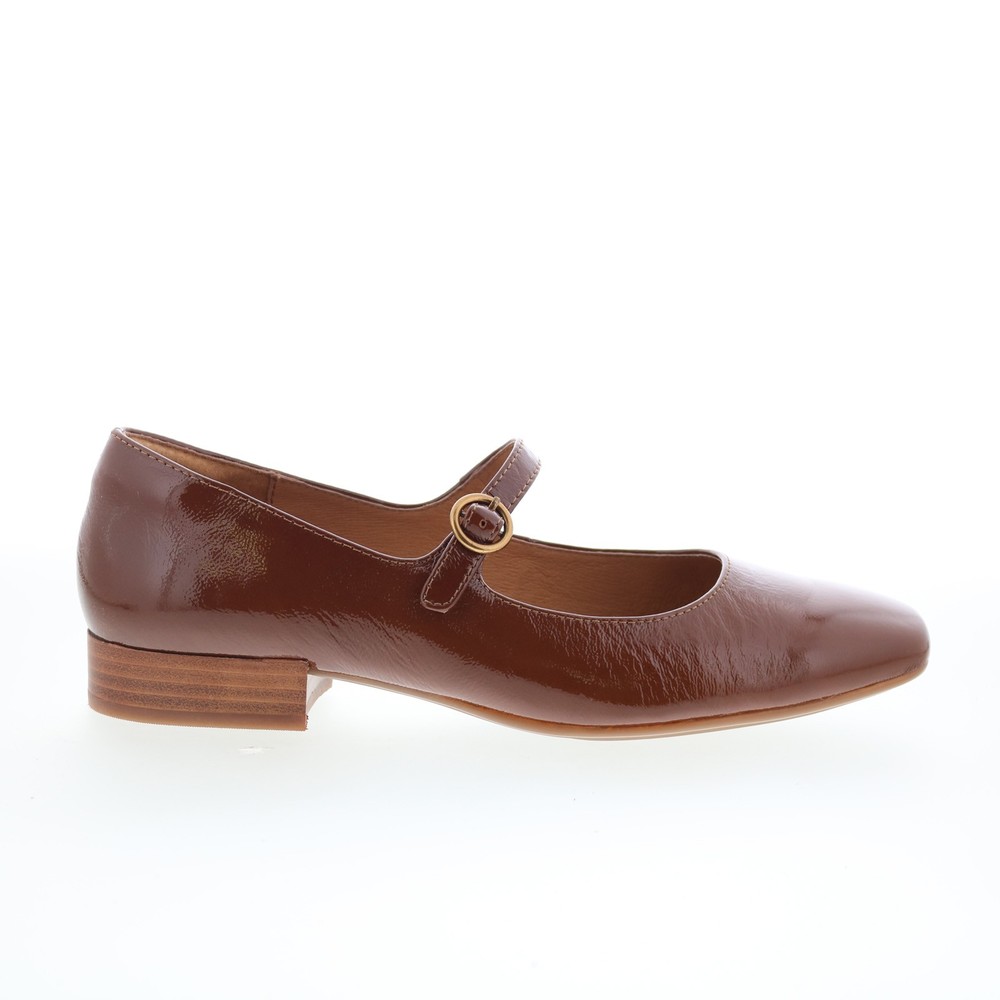 Sofft Elsey SF00907 Womens Brown Leather Hook & Loop Mary Jane Flats Shoes