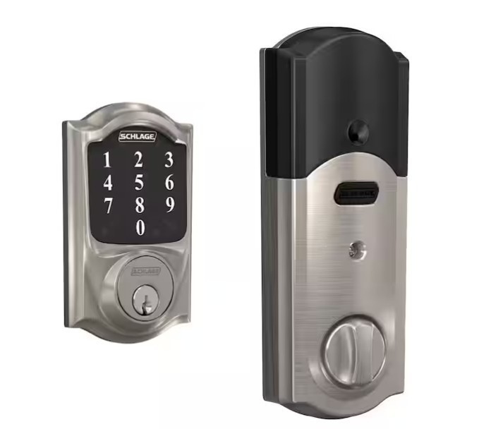 Schlage BE469ZP CAM 716 Camelot Bright Chrome Electronic Connect Smart Deadbolt