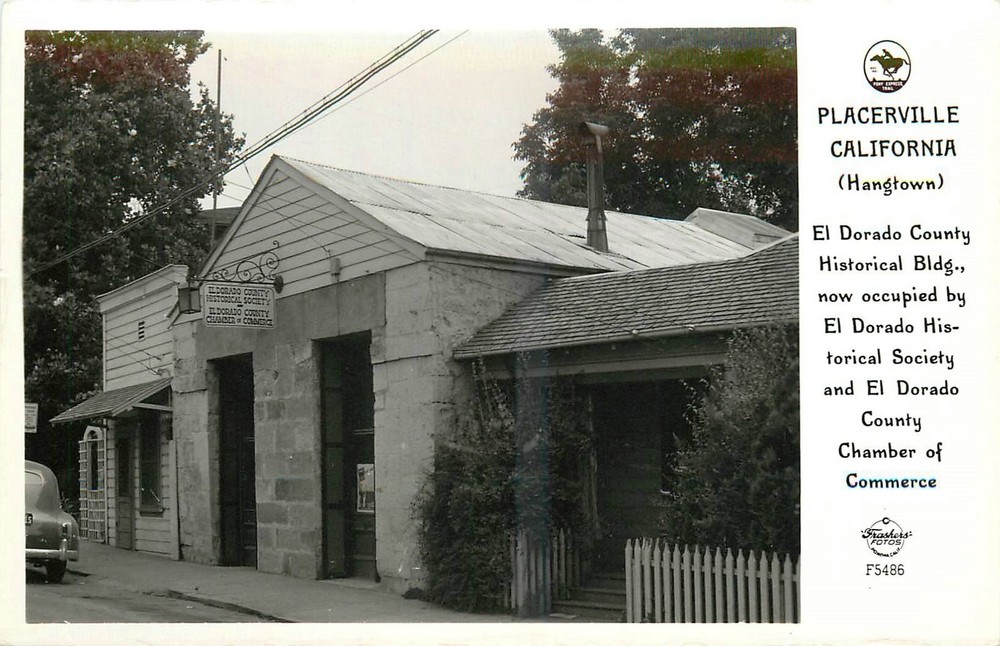 1940s Placerville California El Dorado Historic Building RPPC Postcard 25-10548