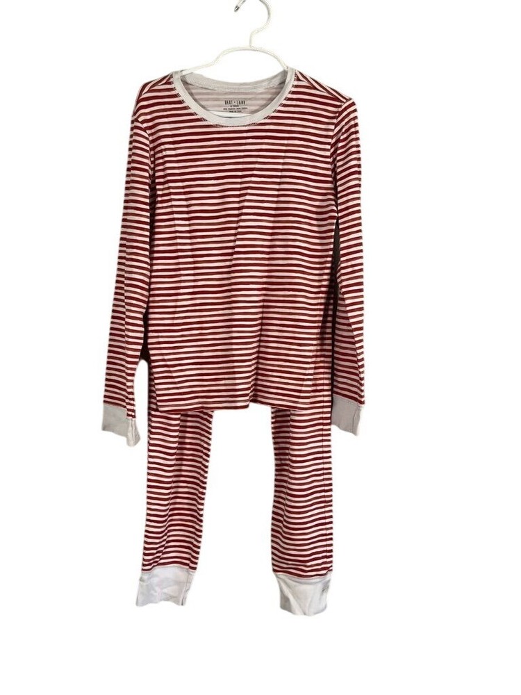 Festive Red Striped Santa Hart Land PJ Set for Kids Size 12 Holiday Christmas Photos